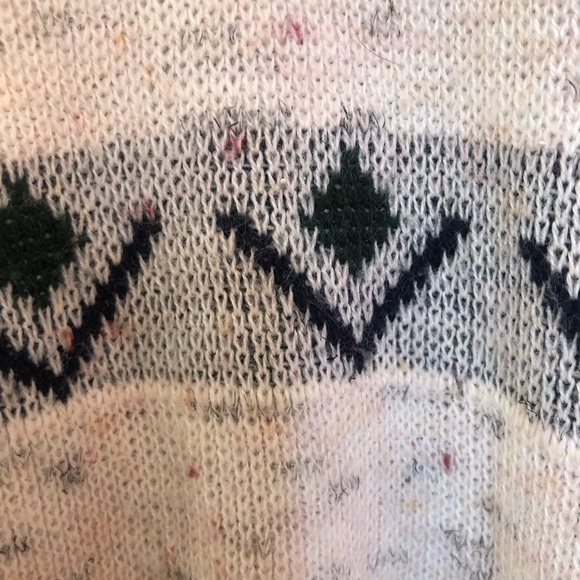 Vintage Italian Wool Knit Loose Fit V-Neck Pullover Sweater Medium - Picture 6 of 10